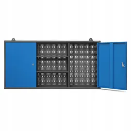 Jan Nowak Hängeschrank Metall 120 x 60 x 20 cm Anthrazit/Blau abschließbar