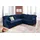 DOMO collection Ecksofa »Papenburg B/T/H: 242/190/84 cm L-Form«, wahlweise mit Bettfunktion, Langer Schenkel links oder rechts blau