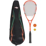 Squashschläger für Einsteiger Professionelles Training – Carbon Aluminium Legierung, Integriertes 250 G Leichtes Sport Squashschläger-Set für Anfänger (ORANGE)