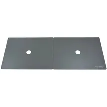 ELEMENTI Aluminium Abdeckung für Gas-Feuerstelle 104 x 39,5 x 0,5 cm grau
