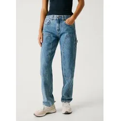 Pepe Jeans für Damen. RL200011R170 Locker sitzende und hoch sitzende Bluejeans (27/30), Blau, Lässig, Baumwolle, Denim
