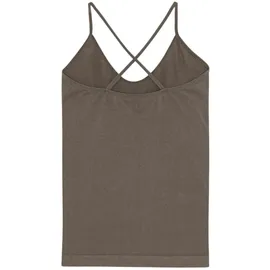 MOSHI MOSHI MIND "moshi moshi mind Top stretch", Damen, Gr. L, stone braun, Obermaterial: 72% Modal, 23% Polyamid, 5% Elasthan, Tops