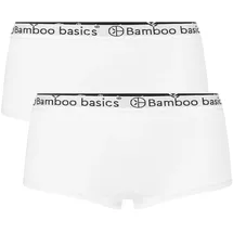 Bamboo basics Damen Hipster IRIS, 2er Pack - Panty, atmungsaktiv, Single Jersey Weiß XL