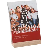 Wackadoo Personalisierter Adventskalender 2025 mit eigenen Fotos und Holzaufsteller Foto zum selbst gestalten personalisierte geschenke, geschenke für Männer, geschenke für Frauen