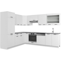 Vicco Küchenzeile Fame-Line Landhaus Eckküche Winkel Küche Einbau Weiß