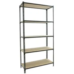 PROREGAL Schwerlastregal Muli | HxBxT 180x90x40cm| Fachlast 150kg | Anthrazit | Lagerregal Kellerregal Werkstattregal Metallregal