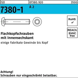 Hörger & Geßler Flachkopfschraube ISO 7380-1 M6 x 30 500 Stück