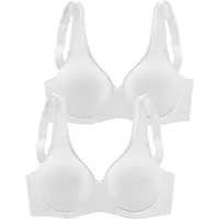 PETITE FLEUR Minimizer-BH Damen 2xweiß Gr.105D