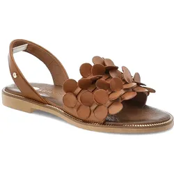 Braune Sandalen Armodo Flache Schuhe, 38
