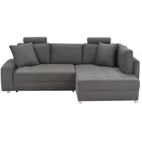 bobb Ecksofa mit Schlaffunktion Arissa de Luxe ¦ grau ¦ Maße (cm): B: 265 H: 84 T: 209