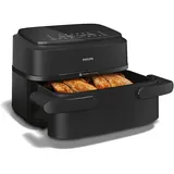 Philips NA150/00 Airfryer 1000 Series Flexible Basket 7.1L Kapazität Heißluftfritteuse 2450 Watt Schwarz