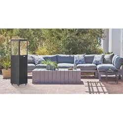 Green Flame Pellet-Terrassenheizung für den Außenbereich – BPH-003 – Schwarz – gasfrei