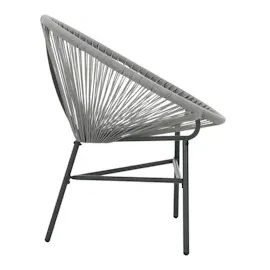 vidaXL Garten-Mondstuhl Gartenstuhl 66 x 69 x 87 cm grau