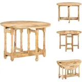 Vidaxl - Esstisch Rund 110x76 cm Mango Massivholz - Holz Esstisch - Esstisch Rund - Mangoholz Esstisch - Wohnzimmertisch - Essbereich