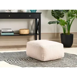 Beliani Pouf Cord 50 x 30 x 50 cm Beige