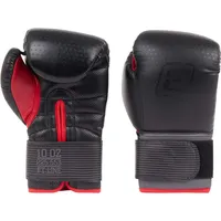 Energetics Unisex – Erwachsene Box PU FT Boxhandschuhe, Black/Grey/RED,