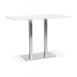 Hochtisch Eleganter Holz Metall | Stehtisch Moderndesign für Büro | Bartisch Weiß für Events | Nordisch Minimalistisch | Kadima Design