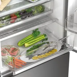 Haier HTW5620CNMP 3D 60 Serie 5 Kühl-Gefrierkombination (414 l, 2050 mm hoch, Dark Inox)