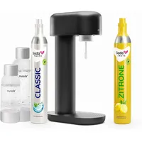 Sparangebot: Ruby Wassersprudler (Schwarz) + CO2-Zylinder Zitrone - Schwarz