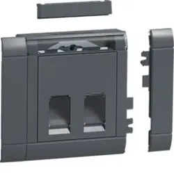 Hager GSETDM0429011 Einbauset Daten 2 RJ45 Type 04 front gs