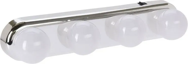 LED-Spiegellampe Weiß Silber