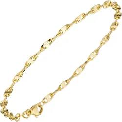 Goldarmband JOBO, gelb (gelbgold 585), Armbänder, Damen, Gelbgold 585, 585 Gold 19 cm