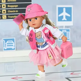 BABY BORN Puppenkleidung Reiseoutfit Rosa/Weiß (43cm)