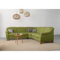 Home affaire Ecksofa Caldera L-Form, Federkern, wahlweise mit Kopfteilverstellung, Bettfunktion, Bettkasten grün