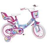 Denver Bike_17285 14 Zoll My Little Pony Kinderfahrrad für Mädchen, Hellblau, Fuchsia