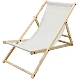 ECD Germany Liegestuhl klappbar aus Holz 52x83x117 cm, Gartenmöbel, Gartenliegen
