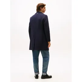 Tommy Hilfiger Wollmantel TOMMY HILFIGER "DC WOOL STAND COLLAR", Herren, Gr. XXL, desert sky, Web, Obermaterial: 75% Wolle, 25% Polyamid, unifarben, regular fit normal, Rundhals, eingesetzt gerader Abschluss, Mäntel, Regular fit