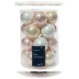kaemingk bv Weihnachtskugeln Glas Christbaumkugeln Set rosa perle