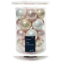 kaemingk bv Weihnachtskugeln Glas Christbaumkugeln Set rosa perle