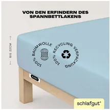 schlafgut Easy Jersey 120 x 200 - 130 x 200 cm blue light