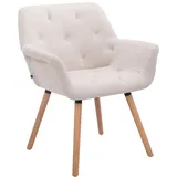 CLP Esszimmerstuhl Cassidy Stoff beige/natura (eiche)