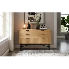 SalesFever Kommode 120 x 80 x 40 cm Beige / Schwarz