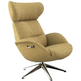 flexlux Relaxsessel FLEXLUX Polyester 90 x 107 x 89 cm Gelb drehbar, ergonomisch