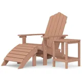 Furnicato Adirondack-gartenstuhl Mit Hocker & Tisch Hdpe Braun