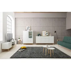 Finori Highboard Göteborg 100 x 104 x 40 cm Weiß/Braun