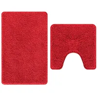 VidaXL 2-tlg. Badematten-Set Rot Polypropylen Rutschfest