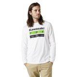 Fox Racing Herren Langärmliges Premium-t-shirt Kawasaki Stripes T Shirt, Optic White, L EU