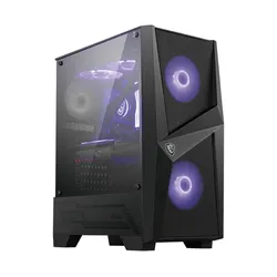 MSI MAG FORGE 100R Computer-Gehäuse Midi Tower Schwarz Transparent