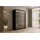 altdecor Schiebetürenschrank 120 x 215 x 61 cm Grau/Schwarz