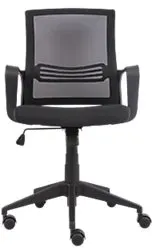 Viking Realspace Espoo Bürostuhl Wippmechanik Netzstoff Stoff Feste Armlehne Höhenverstellbarer Sitz Schwarz 110 kg