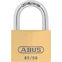 ABUS Vorhängeschloss Vorhangschloß 85/50 mm gleichschließend gehärteter Stahlbügel mit 2 Schlüsseln
