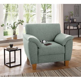 Home Affaire Sessel »Alta«, mit Federkern und Kontrastnaht, Füße Buche eichefarben