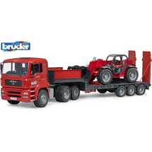 Bruder MAN TGA Tieflader mit Manitou Teleskoplader MLT 633