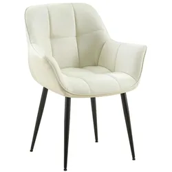 CLP Esszimmerstuhl Roseville creme/Stoff