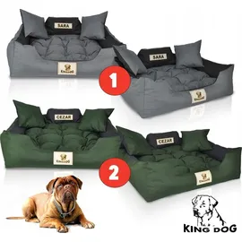 OEM Kingdog Laufstall 100x75 cm personalisiert wasserdicht dunkelgrau
