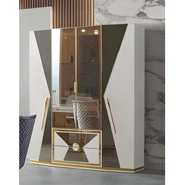 JVmoebel Vitrine 48 x 210 x 160 cm Weiß